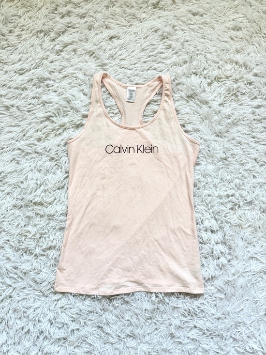 Calvin Klein Tops - Calvin Klein Light Pink Racerback Logo Tank